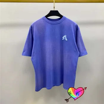 2021 Violetinė Mėlyna ADER KLAIDOS Pataisą, T-marškinėliai Vyrams, Moterims, 1:1 Aukštos Kokybės Siuvinėjimas Logotipas Adererror Tee Šiek tiek Ovesize Viršūnės
