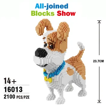 2100pcs Animacinių filmų Šuo Modelio Blokai MINI Diamond Gyvūnų Blokai, Plytos Kūrybos 
