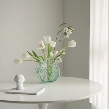 2vnt Skaidrus Akrilo Vaza Džiovintos Gėlės Konteinerių Gėlių kompozicijų Hydroponic Gėlių Home Office 