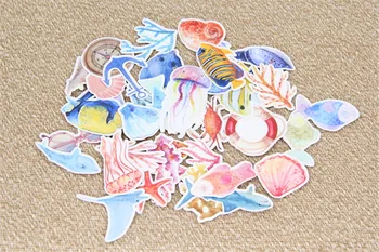35 vnt gražus jūros būtybių akvarelė sąskaitą self-made hand apdailos stiliaus animaciją decal šaldytuvas automobilių apdailos