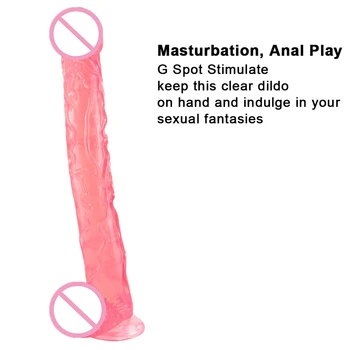 37CM PVC Minkšta Medžiaga, didelis Didelis Penis su Gyvis Sekso Žaislas, skirtas Moteriai, Strapon Makšties Super Ilgos Stimuliacijos Sekso Produktai