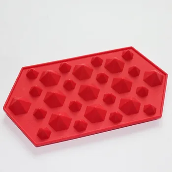 3D Deimantų Perlas Cool Ledo Kubelių Šokolado Muilas Dėklas Pelėsių Silikono Fodant Formų Kvadrato Formos Plokšteles s