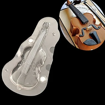 3D Smuikas/Gitara Formos Šokolado Pelėsių 