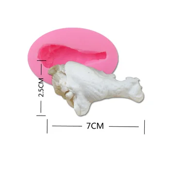 3d vištienos kojos modeliavimo silikono formos šokoladas minkštas kepimo pyragas pelėsių lašai 