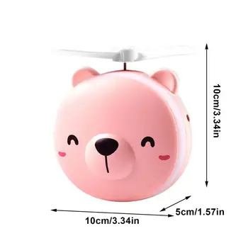 3in1 Animacinių filmų Mielas Piggy Mini Kosmetinis Veidrodis Kompaktiškas Nešiojamas Kišenėje Makiažo Veidrodėliai Aušinimo Ventiliatorius Šviesos Nešiojamą USB Įkrovimo