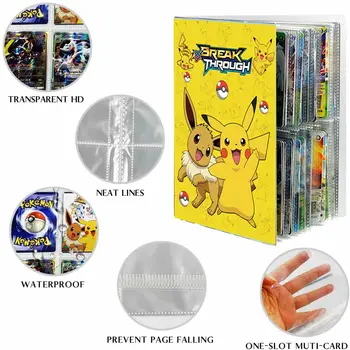 4 Kišenėje Pokemon Albumą Kolekcijos Savininkas 240 Korteles Knygos Livre 