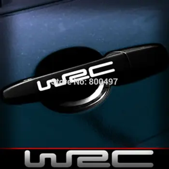 4 x Universalus Automobilių Stiliaus Mados Kūrybos Auto Dekoratyviniai Lipdukai WRC Automobilių Kėbulo Atspindintis Vinilo Lipdukai Automobilio Rankena Lipdukai