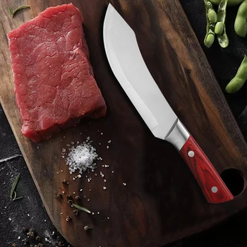 4pcs Chef Peilis Nustatyti, Nerūdijančio Plieno Skerdyklą Iškaulinėjimas Peilis Mėsininko Peilis Aštrus Mėsos Cleaver Pjaustymo Peilis