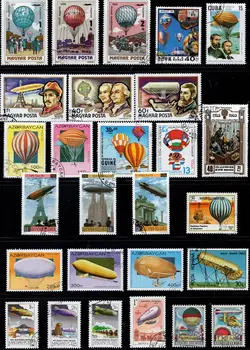 50Pcs/Daug Balionu Zeppelin Dirižablis Antspaudą Visi Skiriasi Nuo Daugelyje Šalių NE Kartoti Pašto ženklai su Pašto Ženklų Kolekcionavimas