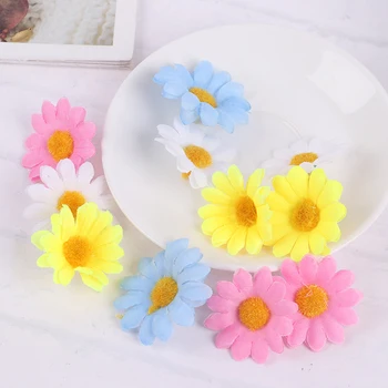 50pcs Mini Daisy Dekoratyvinių Gėlių Dirbtinio Šilko Gėlės 