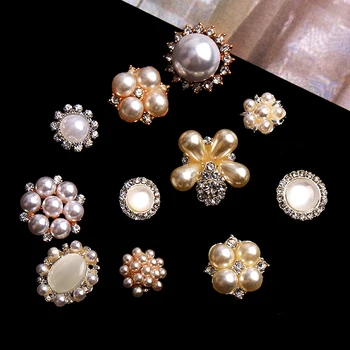 5vnt Metaliniai mygtukai su deimantu, drabužiai, aksesuarai, mygtukai vestuvių Kailio drabužių priedai 