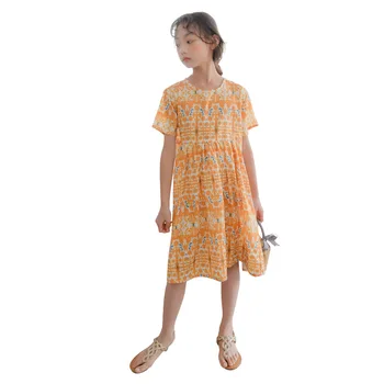 6 iki 16 Metų Vaikų ir Paauglių Mergaičių Vasaros Atsitiktinis Suknelė korėjos Atspausdinta Suknelės Mergaitėms, Drabužiai Vaikams, Paplūdimio Suknelės, #8846