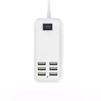 6 USB Telefono Kroviklis 20W 3A Darbalaukio ES Kištuko Lizdo Krovimo Išplėtimo Lizdo Maitinimo Adapteris, skirtas 