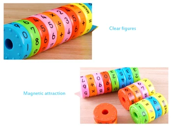 6 VNT. Matematika Žaislai Vaikams, Žaislai Magija Ašių Magnetiniai Magnetinės Montessori Ugdymo Plastikiniai Žaislai, Matematikos Numerius 