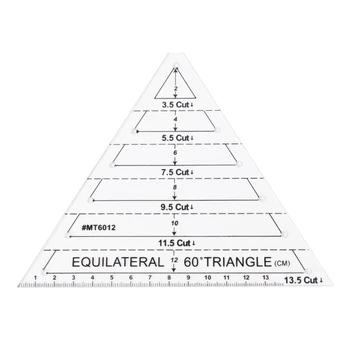 60 Laipsnių Lygiakraščio Trikampio Quilting Valdovas Šabloną 
