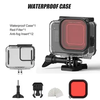 60M po vandeniu Vandeniui Korpusas Atveju GoPro Hero 8 Juodas Fotoaparatas, Nardymo Apsaugos Nardymo Padengti Eiti Pro 8 Priedai