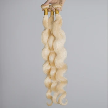 613 Blond Žmogaus Plaukų Ryšulių Brazilijos Pynimo Kūno Bangų 8 30 colių Trumpas Ilgas Remy Plaukų Pratęsimo Juoda Moterys 1 3 4 Ryšulius