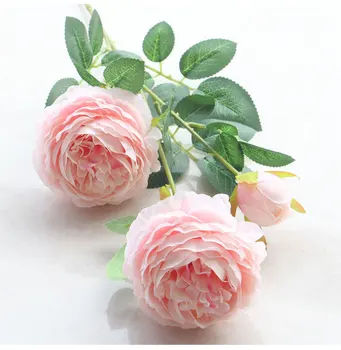 61cm Europos 3 bijūnai Modeliavimas Gėlės, namų puošimas, Vestuvių Papuošimas Sodo Flores Artificiale Šalies Valentino Dieną
