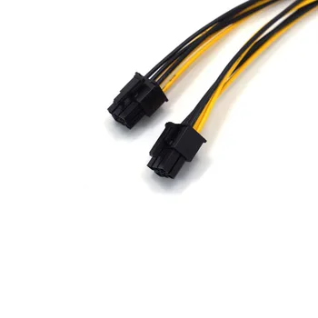 6Pin Moterų Dual 6Pin Moterų PCI-E Maitinimo Adapte 6 pin 2X6 pin grafikos plėtinys Maitinimo Kabelis Y - Splitter Cable