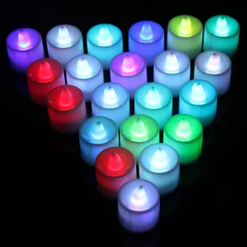 7 Spalvų LED Keitimas Elektroninių Flameless Žvakė, Lempa, Namų Šaliai Dekoro SCVD889