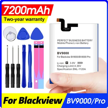 7200mAh BV9000 Baterija Blackview BV9000 / BV9000 Pro Baterija +Dovana įrankiai +lipdukai