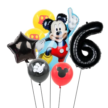 8pcs Mickey Minnie Mouse Folija, Balionus, Gimtadienio Dekoracijas Disney Tema Baby Shower Prekių Helio Kamuolius Namų Dekoro