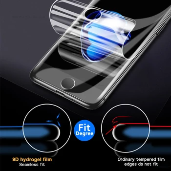 9D Pilnas draudimas Hidrogelio Filmas apie iPhone 7 8 Plius 6 6s Screen Protector, iPhone 6 S 6S PLIUS 7 8 7Plus 8Plus Minkštas Apsauginės Plėvelės
