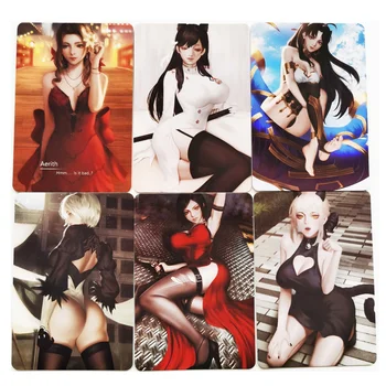 9pcs/set ACG Grožio Anime Herojė Aerith Seksualių Merginų Refrakcija Hobis Kolekcionuojamų Žaidimas Anime Kolekcija Korteles
