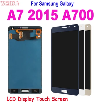 A7 LCD Samsung Galaxy A7 A700 A7000 A700H A700F A700FD A700S A700K LCD Ekranas Jutiklinis Ekranas skaitmeninis keitiklis Asamblėja
