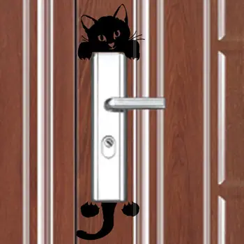 Animacinių filmų Gyvūnų Sienos Lipdukai Lovely Cat Šviesos Jungiklis Telefono Sienų Lipdukai 