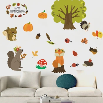 Animacinių filmų gyvūnų voverės meška debesų sienos dekoravimo lipduką gyvenamojo kambario, miegamojo, vaikų kambario, apdailos siena lipdukas