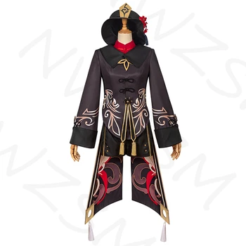 Anime Genshin Poveikio Hutao Cosplay Kostiumų Žaidimas Tiktų Vienodas Hu Tao Halloween Kostiumai Moterims Perukas Kostiumas