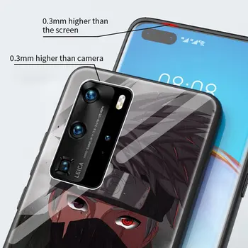 Anime Kakashi Minkštas Kraštas Telefono dėklas Padengti Huawei 30 P20 P10 Lite P40 Pro P Smart Z 2021 Prabanga Grūdintas Stiklas Korpuso