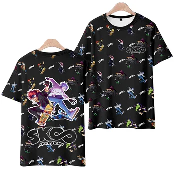 Anime SK8 Infinity SK AŠTUONIŲ Laisvalaikio T-Shirt Vyrai Moterys Vasaros Mados Unisex Harajuku Prarasti Trumpas Rankovės Laukinių Viršūnes Cosplay