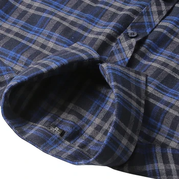 AOLIWEN vyrų šepečiu raudona juoda balta pledas marškiniai pavasarį, rudenį atsitiktinis mygtuką tendencija dėvėti, atsparus minkštos ilgomis rankovėmis marškinėliai slim fit