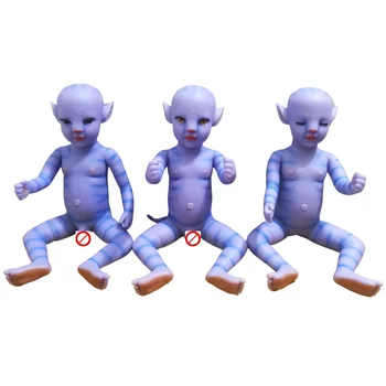 Atgimsta Avataras Mini 12 Cm Babi Lėlės Gali Švyti Naktį Mėlyna Atgimsta Babi Lėlė Mergaitė Žaislai Reborn Baby Doll Avataras