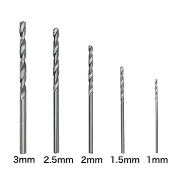 Aukštos Kokybės 50pcs 1.0-3.0 mm, Apvali Rankena HSS Twist Drill Medienos Grąžtas Nustatyti Įrankis, skirtas Metalo, Nerūdijančio Plieno Gręžimo
