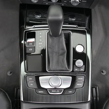 Automobilių Stiliaus Nerūdijančio Plieno Lipdukai Audi A6 C7 2012-18 Konsolės Pavarų Rėmo Dekoratyvinės Apdailos Juostelės, Interjero Priedai