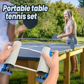 Bagažo Nešiojamų Stalo Teniso Net Ir Po Rinkinys Ping Pong Ju Bet Stalo Reguliuojamas Ilgis Net Driekiasi Vidaus Ir Lauko