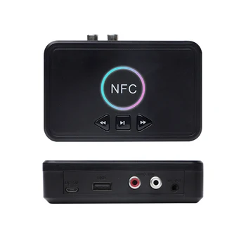 Belaidžio Garso Imtuvą, BT5.0 3.5 mm 2RCA Jack Belaidžio HiFi Stereo Audio Adapteris palaiko NFC, Su USB Išėjimas