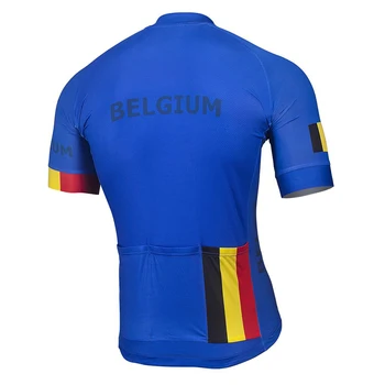 Belgija 2020 Vyrų Dviračių Džersis Mėlyna Individualų Kelių LENKTYNIŲ Komanda Dviračių Kelių Kalnų Lenktynės Viršūnes Lenktynių Drabužių Quick Dry