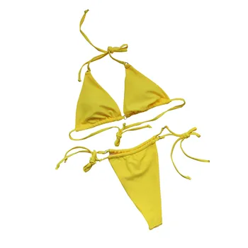 Bikini 2021 mujer con relleno Moterų maudymosi Kostiumėliai, Tvarstis Kieto Dviejų dalių maudymosi kostiumėlį, Bikini Maudymosi Kostiumas Moterų Paplūdimio Bather