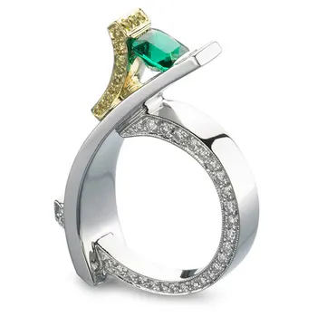 Bižuterijos populiarus geometrinis šiuolaikinės cirkonis ponios sužadėtuvių žiedas vestuvinis žiedas merginos partijos priedai