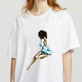 Black Girl Magic marškinėliai Moterims Afrikos Black Girl Moterų marškinėliai Korėjos Drabužių Moterims T-shirt Gatvės Drabužiai
