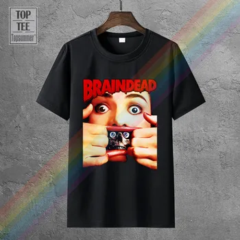 Braindead Tee-Shirt Gotikos Juokingi Marškinėliai Siaubo Derliaus Sportwear Juodos Spalvos Sportinius Marškinėlius, Kaukolė Retro Tshirts