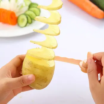 Bulvių Morkų Traškučiai Pjovimo Peilis Daržovių Pjaustymo Modeliai Virimo Virtuvės Reikmenys Skustukas Dalykėlių Slicer Spiralizer