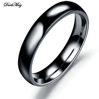 DarkMag Aukštos kokybės Paprastos Apvalios Vyrų Žiedai moterų Rose Aukso spalvos vestuviniai žiedai, moterų Mylėtojas mados Juvelyrika Dovana