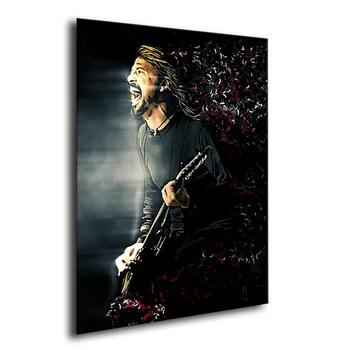 Dave ' As Grohl Foo Fighters Plakatas Dekoratyvinis Nuotrauka Modernios Sienos Menas Drobė Paveikslų, Namų Dekoro Be Rėmelio