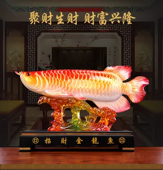 Didelių # sėkmės FENG SHUI MENO statula 2021 HOME OFFICE įmonės PARDUOTUVĖ TOP Efektyvių Talismanas Pinigų Skolinimosi Arowana Aukso Žuvys