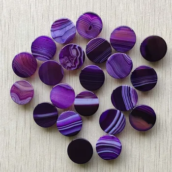 Didmeninė 20pcs Mados Gamtos purple stripe onyx turas cabochon 20mm karoliukai papuošalai priedai priėmimo nemokamas pristatymas